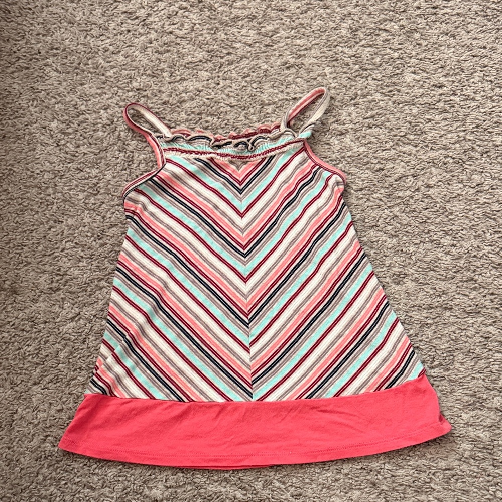 Ella Moss Kids Striped tunic/Camisole - Pink and Blue multicolored 4t super soft